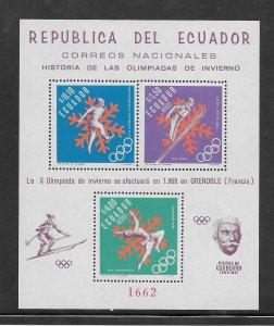 Ecuador #755f MNH Perforated & Imperforated Souvenir Sheet (12831)