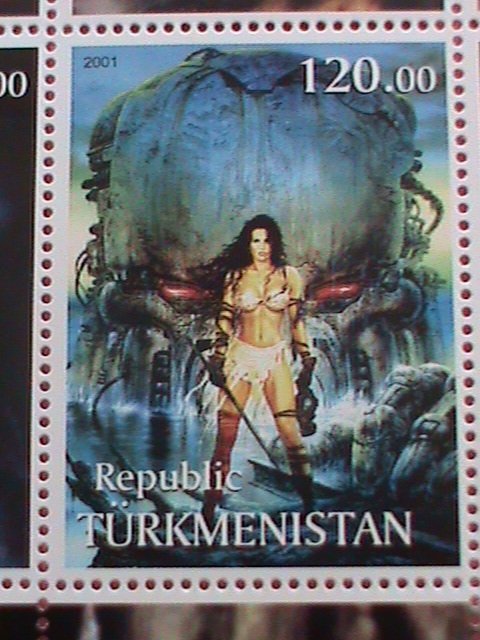 TURKMENISTAN STAMP-2001-ART OF LUIS ROYO-MNH STAMP SHEET -RARE