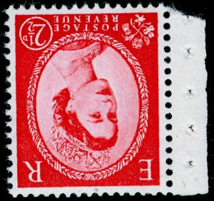 SG614aWi, 2½d carmine-red, TYPE II (1 BAND), NH MINT. Cat £50. WMK INV