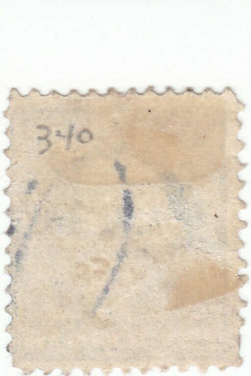  Scott #340 - 15c Pale Ultramarine - Washington - Used - SCV $6.50 