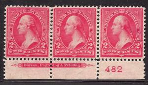 267 MOG,NH... Imprint Strip of 3... scv $57.50