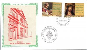 Vatican FDC 1970 - Brescia Church - Filagrano Cachet - F30839