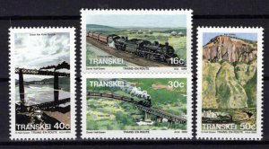 South Africa Transkei 215-218 MNH Locomotives Trains Bridges ZAYIX 0424S0108M