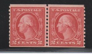 492 Linepair VF lightly hinged-OG Great color scv $ 55 ! see pic !