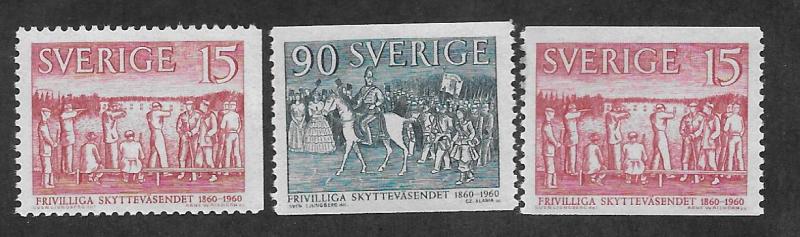 SWEDEN SC# 556-58  FVF/MOG 1960