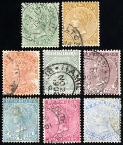 Bermuda Stamps # 18-25 Used VF Complete Scott Value $110.00