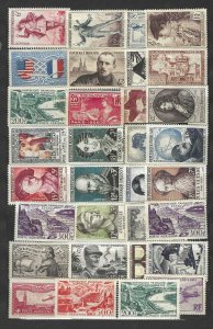 FRANCE 1920-1950 COLLECTION OF 100+ STAMPS MINT HINGED & NEVER HINGED & FEW USED