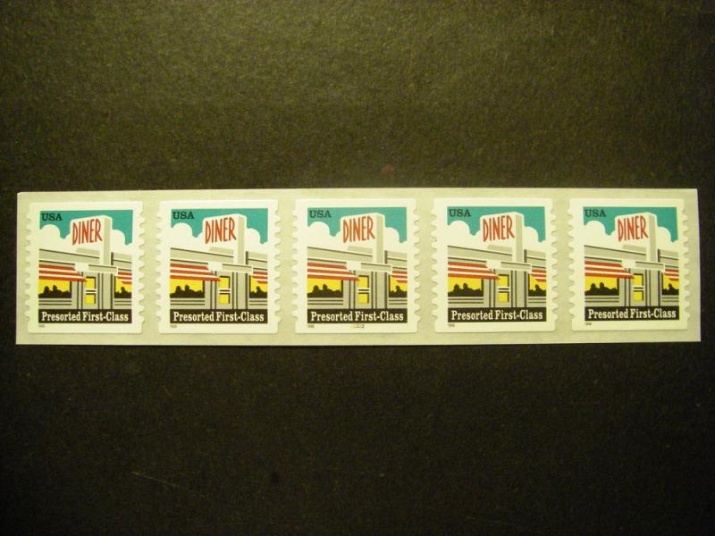 Scott 3208A, 25 cent Diner, PNC5, #22222, MNH, NICE