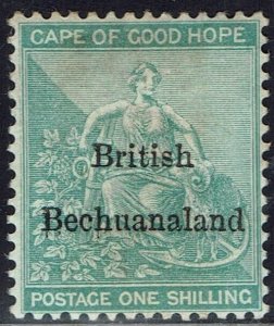 BECHUANALAND 1885 OVERPRINTED CAPE HOPE 1/-  