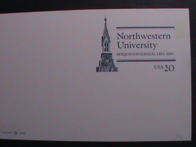 ​UNITED STATES-2000 -NORTHWESTERN UNIVERSITY MNH-POST CARD-VERY FINE