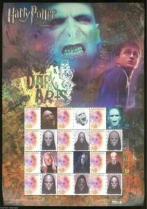 INDONESIA HARRY POTTER SET OF 4 SHEETS 12 STAMPS & 12 CONTIGUOUS LABELS MINT NH