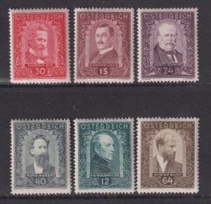 1932 Austria Artists full semi postal set MNH Sc# B100 / B105 CV $260.00 St #1