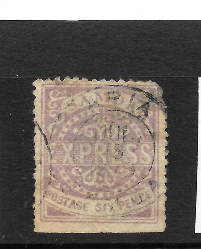 SAMOA  1877-80  6d  PALE LILAC EXPRESS    FU   SG 3a