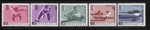 Yugoslavia 1966 Balkan Games ice hockey rowing Sc 798-802 MNH A3633