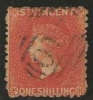 St. Vincent  28A Used,   1880.  (S1124)