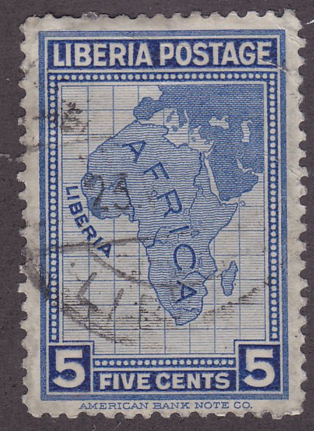 Liberia 233 Map of Africa 1928