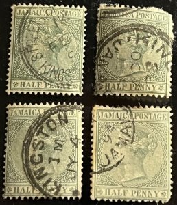 Jamaica Scott# 16(2), 16a(2) Avg/F Used Lot of 4 Cat $2.60