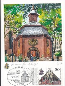D100489 Pope John Paul II in Kevelaer Maximum Card Germany