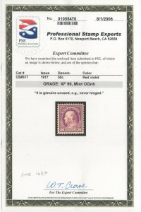 #517 Graded XF 90 Mint OG NH Pretty w/PSE Cert. SMQ $165 (JH 8/5)