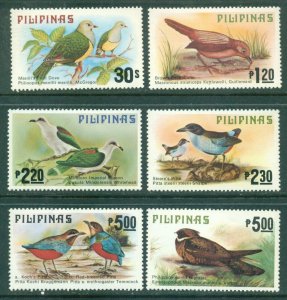 PHILIPPINES - BIRDS: 2002 MNH Complete Set Sc 1392-97 