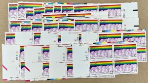 2275 United Way 100th Anniv. 25 MNH 22c Plate Blocks FV $22.00 issued 1987