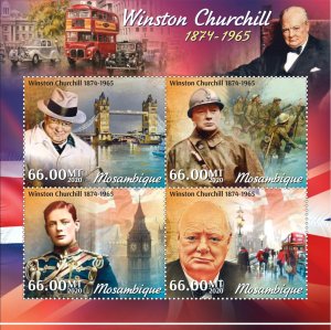 Stamps. Famous people. Winston Churchill 2020 year 1+1 sheets perforated