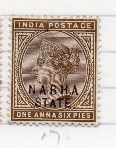 Indian States Nabha 1885-1900 Early Issue Fine Mint Hinged 1a.6p. Optd 198847