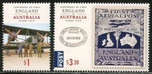 AUSTRALIA 2019 First England to Australia Flight 1919 Design Set Complete MNH