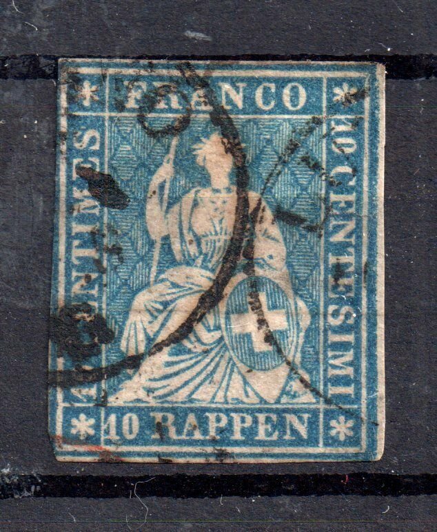 Switzerland 1850 10R imperf good used WS15172