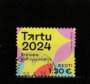 Estonia  Scott#  1024  Used  (2024 Tartu, European Capital of Culture)