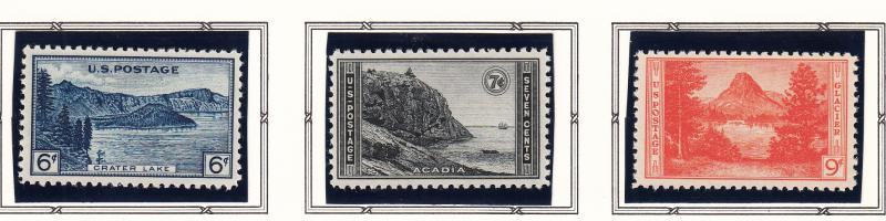 U.S.  Scott # 740-748  Nat'l Parks       /  PL-39