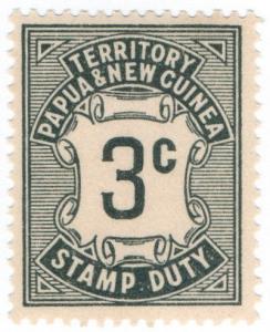 (I.B) Papua New Guinea Revenue : Stamp Duty 3c (1966)