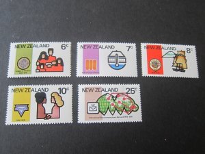 New Zealand 1976 Sc 593-6 Anniversaries (5) set MNH