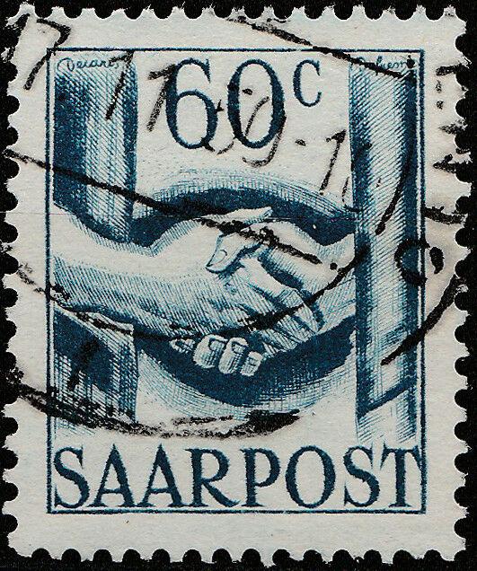 SARRE / SAAR / SAARLAND - 1948 - Mi.240 60c handshake - Very Fine Used