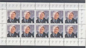 GERMANY 1995 FRANZ JOSEF STRAUSS SHEET  MNH