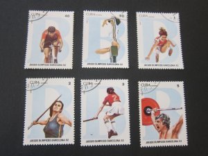 Cuba 1991 Sc 3294-99 sport CTO set MNH