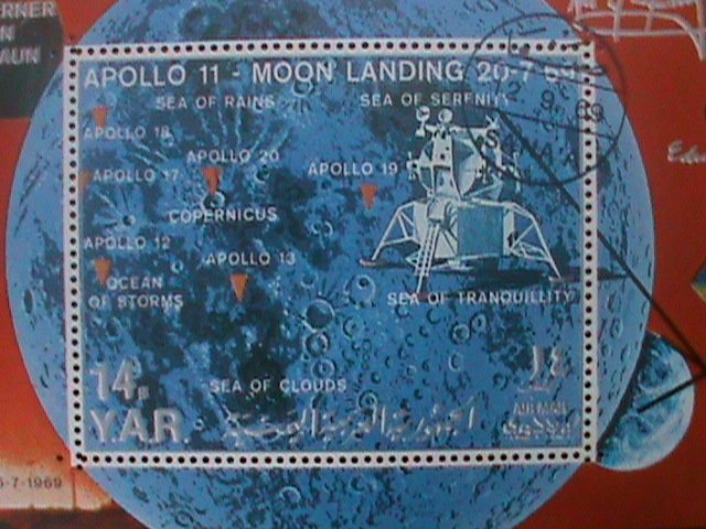 ​YEMEN-1969- APOLLO 11- 1ST MAN ON THE MOON- MOON LANDING-CTO S/S- VF-LAST ONE