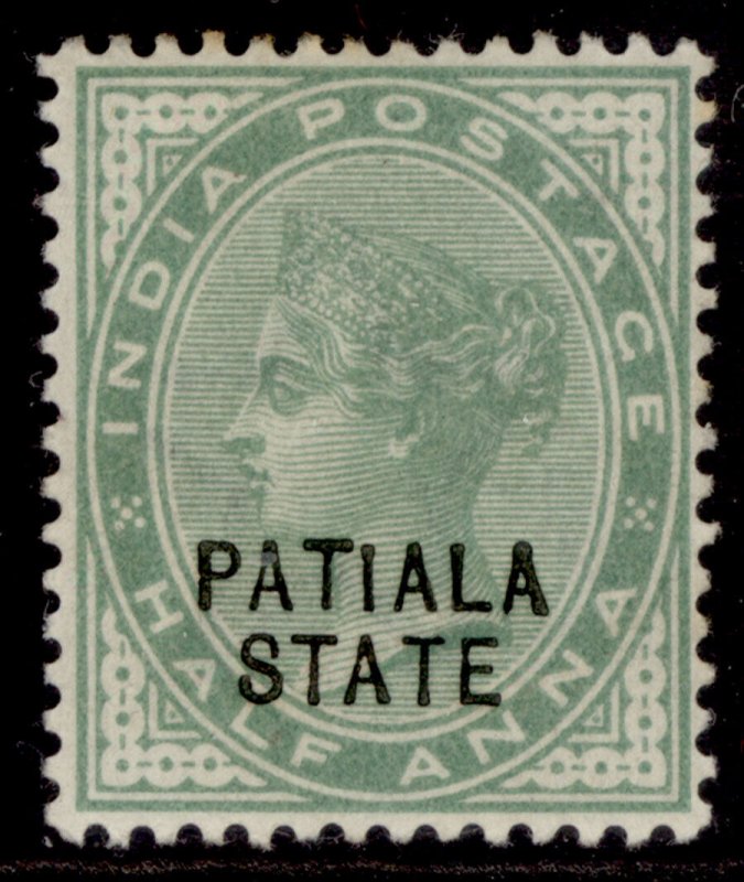 INDIAN STATES - Patiala QV SG13, ½a blue-green, M MINT.