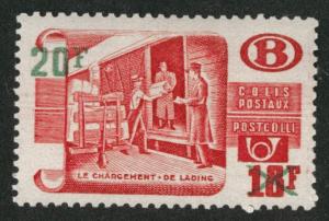 Belgium Scott Q340 MH* 1953 Parcel Post 20fr opt on 18fr