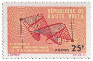 UPPER VOLTA - 1964 - Int. Telecommunications Union - Perf 1v - Mint Never Hinged