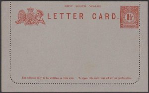 NEW SOUTH WALES 1½d lettercard unused.......................................Q451