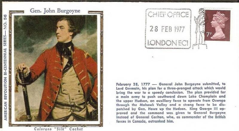 Great Britain 1977 Gen. John Burgoyne American Bic-centennial Painting Colora...