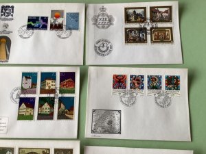 Liechtenstein 1978 postal stamps covers 9 items Ref A1381