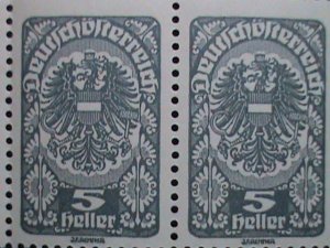 AUSTRIA -1920-SC#202-OVER 100 YEARS OLD STAMPS- COAST OF ARMS  -MNH BLOCK- 6-