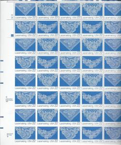 US #2351 - 2354   $0.22 Lacemaking (MNH) CV $32.50