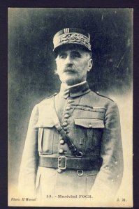 POSTAL HISTORY FRANCE WORLD WAR I - WWI MARECHAL FOCH French General - postcard