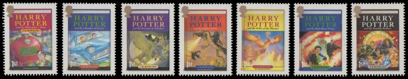 GB, (QE339), 2007, Sg2750-Sg2756, Harry Potter Final Book Publication. MNH