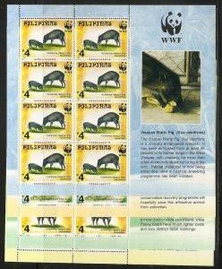 STAMP STATION PERTH Philippines #2476a-9a 1997 WWF Animals m/s MNH Set  4 sheets