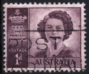 Australia SC#210 1d Princess Elizabeth (1947) Used
