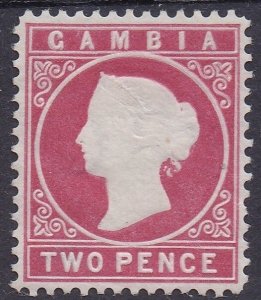 GAMBIA 1880 QV CAMEO 2D WMK CROWN CC SIDEWAYS NO GUM